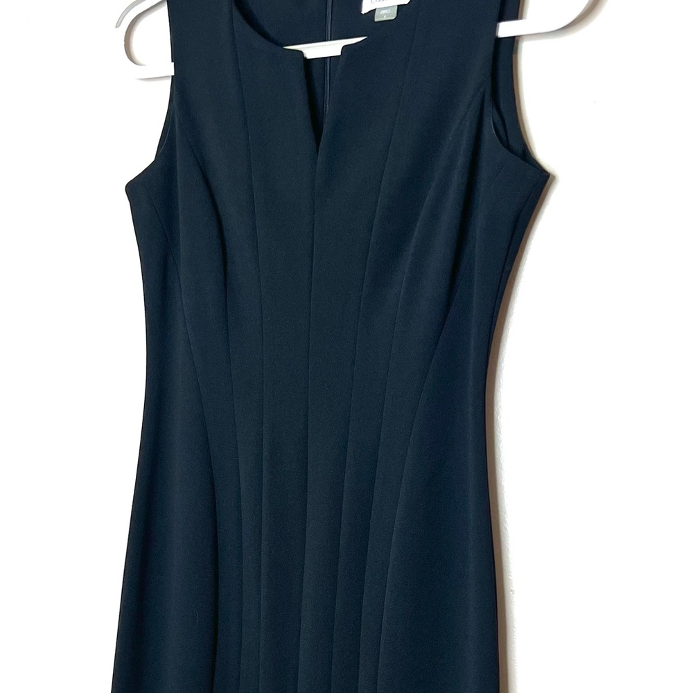 Calvin Klein Sleeveless Seamed Sheath Little Black Dress Wedding Business 4 - Picture 4 of 14